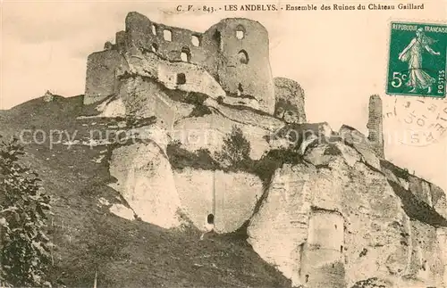 AK / Ansichtskarte Les_Andelys Ensemble des Ruines du Chateau Gaillard Les_Andelys