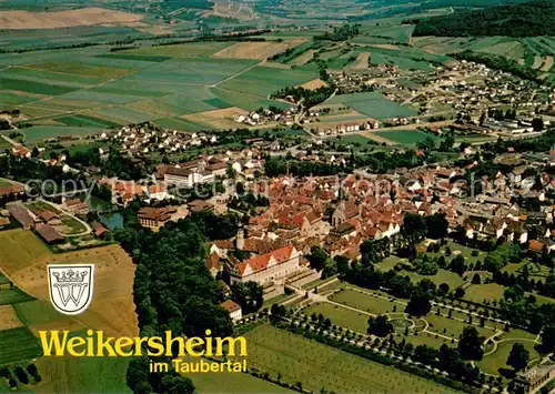 AK / Ansichtskarte Weikersheim Taubertal Fliegeraufnahme Weikersheim