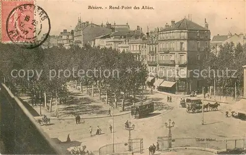 AK / Ansichtskarte Beziers Rond Point des Allees Beziers