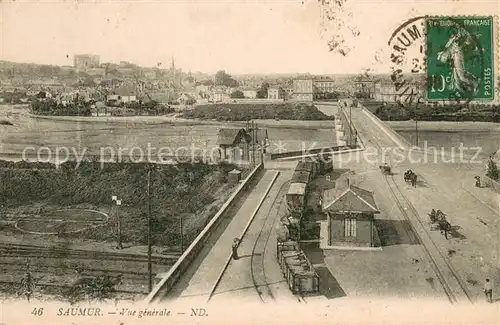 AK / Ansichtskarte Saumur Vue generale Pont sur la Loire Saumur