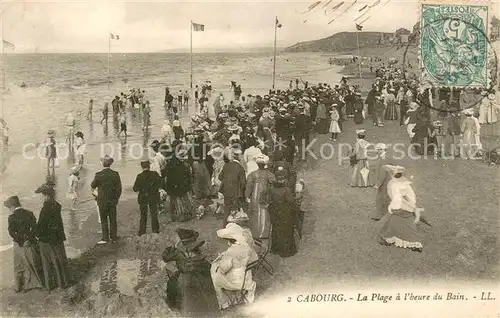 AK / Ansichtskarte Cabourg La plage a l heure du bain Cabourg