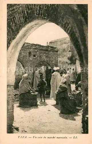 AK / Ansichtskarte Taza Un coin du marche marocain Taza