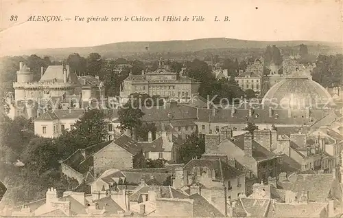 AK / Ansichtskarte Alencon Vue generale vers le Chateau et lHotel de Ville Alencon