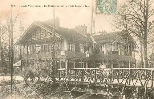 AK / Ansichtskarte Bois_de_Vincennes Restaurant de la Porte Jaune Bois_de_Vincennes