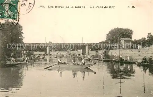 AK / Ansichtskarte Bry sur Marne Les bords de la Marne Pont Bry sur Marne