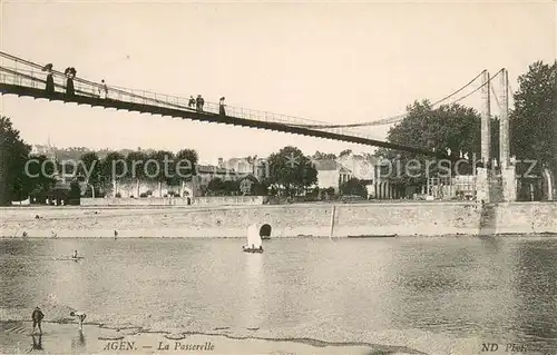 AK / Ansichtskarte Agen_Lot_et_Garonne La Passerelle Agen_Lot_et_Garonne