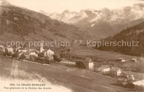 AK / Ansichtskarte Le_Grand Bornand Vue generale et la Chaine des Aravis Le_Grand Bornand