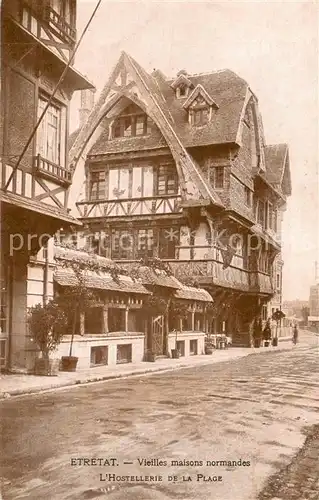 AK / Ansichtskarte Etretat Vieilles maisons normandes Hostellerie de la Plage Etretat