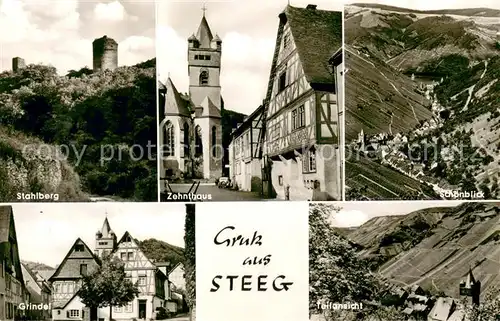 AK / Ansichtskarte Steeg_Bacharach Stahlberg Zehnthaus Schoenblick Grindel Panorama Steeg Bacharach