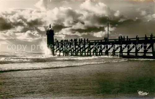 AK / Ansichtskarte Capbreton Estacade et le phare 