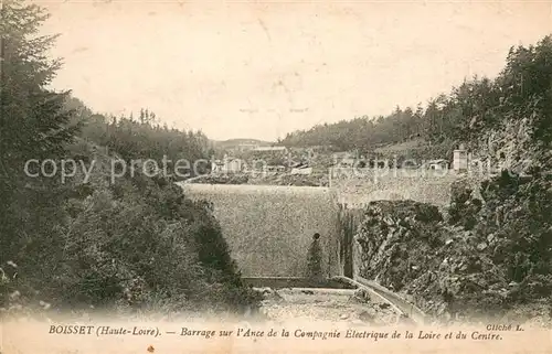 AK / Ansichtskarte Boisset_Haute Loire Barrage sur l Ance de la Compagnie Electrique de la Loire et du Centre Boisset Haute Loire