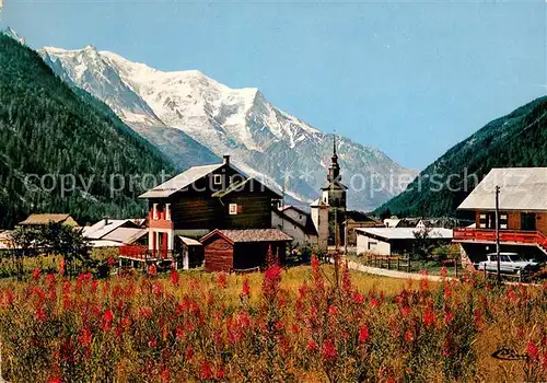 AK / Ansichtskarte Argentiere_Haute Savoie Echappee sur le village et Massif du Mont Blanc Alpes Argentiere Haute Savoie