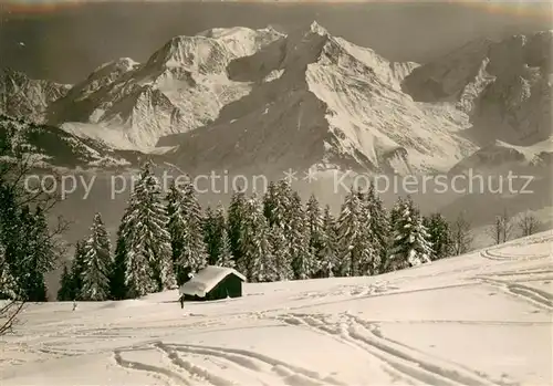 AK / Ansichtskarte Saint Gervais les Bains Paysage d hiver au Plateau des Bettex Massif du Mont Blanc Alpes Saint Gervais les Bains