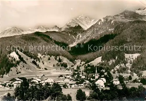 AK / Ansichtskarte Les_Contamines Montjoie Panorama et l Aiguille de Bionnassay Alpes Les_Contamines Montjoie