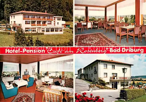 AK / Ansichtskarte Bad_Driburg Hotel Pension Cafe am Rosenberg Gastraeume Bad_Driburg