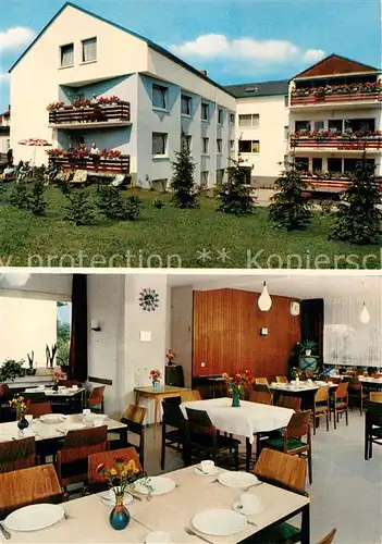 AK / Ansichtskarte Bad_Oeynhausen Pension Haus Daheim Gastraum Bad_Oeynhausen