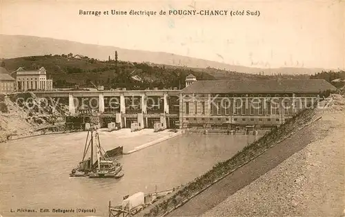 AK / Ansichtskarte Chancy Barrage et Usine electrique de Pougny Chancy Chancy