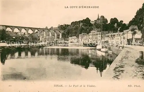 AK / Ansichtskarte Dinan Le port et le viaduc Dinan