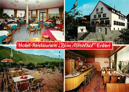 AK / Ansichtskarte Erden Hotel Restaurant Zum Moseltal Terrasse Erden