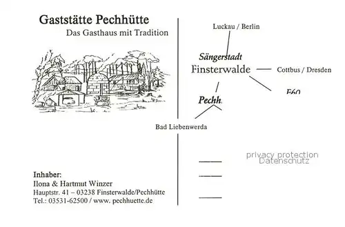 AK / Ansichtskarte Finsterwalde Gaststaette Pechhuette Finsterwalde