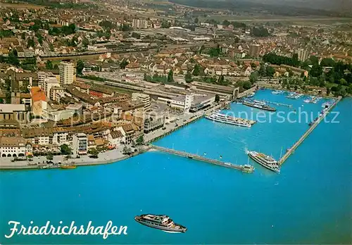 AK / Ansichtskarte Friedrichshafen_Bodensee Fliegeraufnahme Friedrichshafen Bodensee