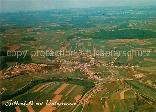 AK / Ansichtskarte Gillenfeld_Eifel Fliegeraufnahme mit Pulvermaar Gillenfeld_Eifel