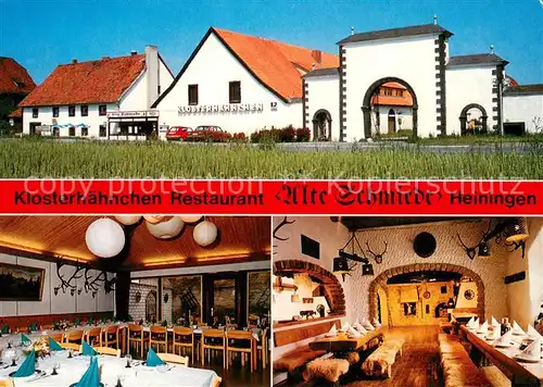 AK / Ansichtskarte Heiningen_Wolfenbuettel Klosterhaehnchen Restaurant Alte Schmiede Gastraeume Heiningen Wolfenbuettel