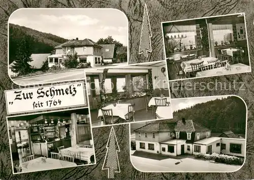 AK / Ansichtskarte Huettenthal_Mossautal Gasthaus Pension Zur Schmelz Gastraeume Huettenthal Mossautal