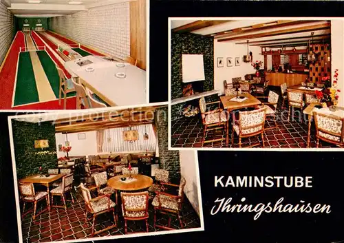 AK / Ansichtskarte Ihringshausen Hotel neue Bahnhofsgaststaette Kaminstube Kegelbahn Ihringshausen