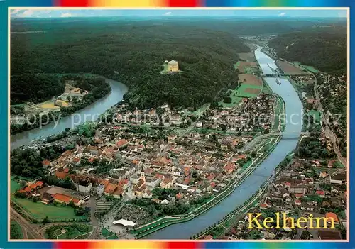 AK / Ansichtskarte Kelheim Fliegeraufnahme Zusammenfluss von Altmuehl und Donau Kelheim