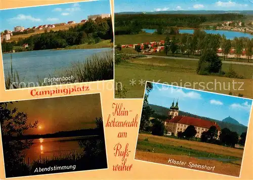 AK / Ansichtskarte Kleinkotzenreuth_Oberpfalz Campingplatz Eschenbach Abendstimmung See Kloster Speinshart Kleinkotzenreuth