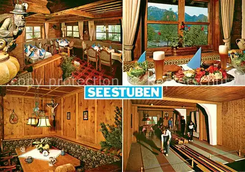 AK / Ansichtskarte Kochel_See Cafe Restaurant Seestuben Kegelbahn Kochel_See