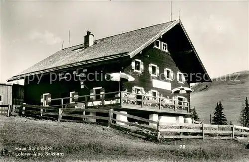 AK / Ansichtskarte Lofer Haus Schoenblick Loferer Alpe Lofer