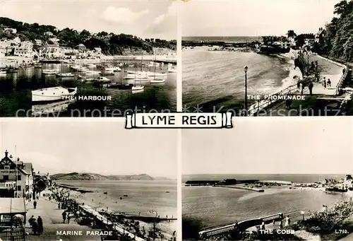 AK / Ansichtskarte Lyme_Regis Harbour Promenade Marine Parade The Cobb Lyme_Regis