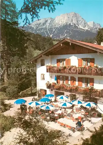 AK / Ansichtskarte Maria_Gern Gaststaette Cafe Pension Theresienklause Terrasse Maria_Gern