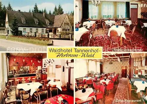 AK / Ansichtskarte Neuenheerse Waldhotel Tannenhof Hotel Pension Fruehstueckszimmer Gaststube Cafe Restaurant Neuenheerse