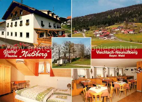 AK / Ansichtskarte Neunussberg Gasthof Pension Nussberg Zimmer Gaststube Panorama Neunussberg