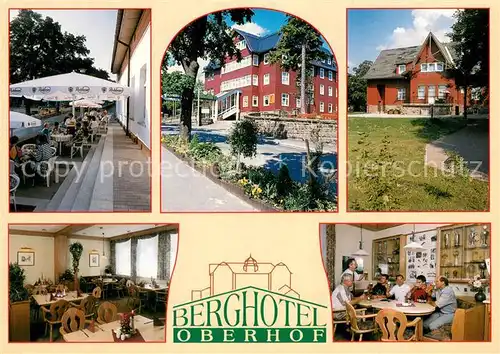 AK / Ansichtskarte Oberhof_Thueringen Berghotel Oberhof Strassencafe Gastraeume Oberhof Thueringen