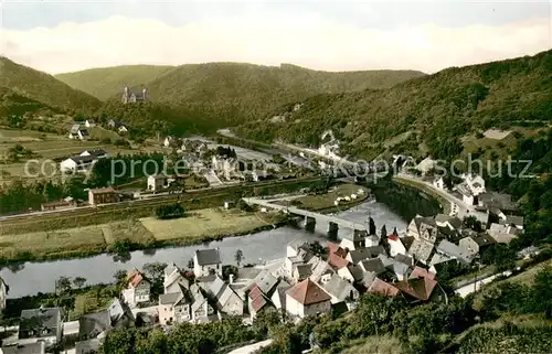 AK / Ansichtskarte Obernhof_Lahn Fliegeraufnahme mit Kloster Arnstein Obernhof_Lahn