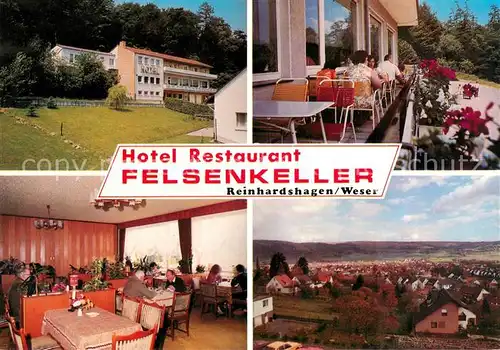 Reinhardshagen Hotel Restaurant Felsenkeller Gaststube Terrasse Panorama Reinhardshagen