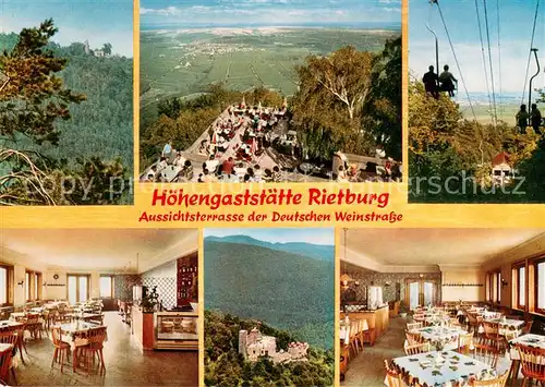 Rhodt_Rietburg Hoehengaststaette Rietburg Panorama Sessellift Gastraeume Rhodt Rietburg