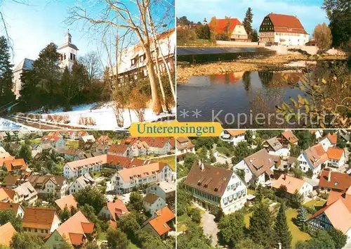 Unterensingen Teilansichten Kirche Wehr Fliegeraufnahmen Unterensingen