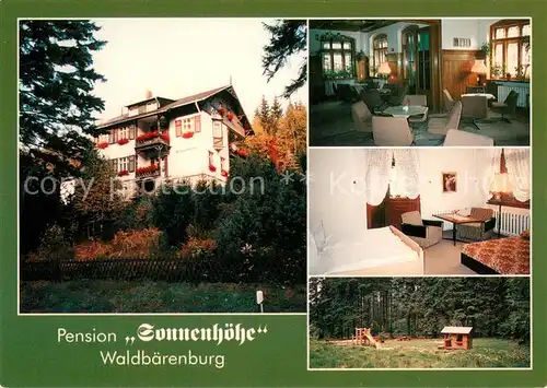 Waldbaerenburg Pension Sonnenhoehe Gaststube Zimmer Spielplatz Waldbaerenburg