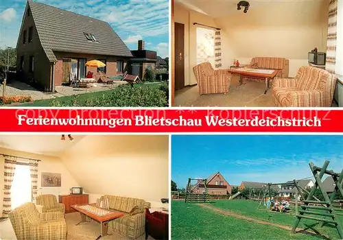 Westerdeichstrich Ferienwohnung Blietschau Gaestezimmer Bungalows Spielplatz Westerdeichstrich