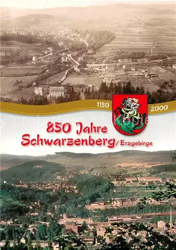 AK / Ansichtskarte Schwarzenberg_Erzgebirge Staedtebilder um 1882 und 1985 Schwarzenberg Erzgebirge