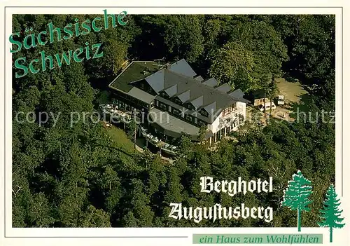 AK / Ansichtskarte Bad_Gottleuba Berggiesshuebel Berghotel Augustusberg Fliegeraufnahme Bad