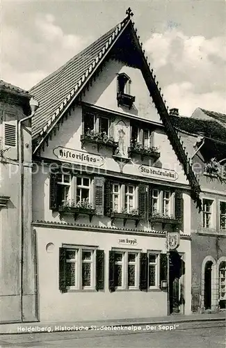 AK / Ansichtskarte Heidelberg_Neckar Historische Studentenkneipe zum Seppl Heidelberg Neckar