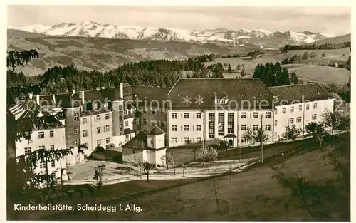 AK / Ansichtskarte Scheidegg_Allgaeu Kinderheilstaette Alpenpanorama Scheidegg Allgaeu