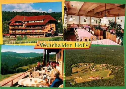AK / Ansichtskarte Wehrhalden Gasthaus Pension Wehrhalder Hof im Hotzenwald Schwarzwald Fliegeraufnahme Wehrhalden