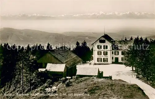 AK / Ansichtskarte Badenweiler Hotel Pension Hochblauen im Schwarzwald mit Alpenblick Badenweiler